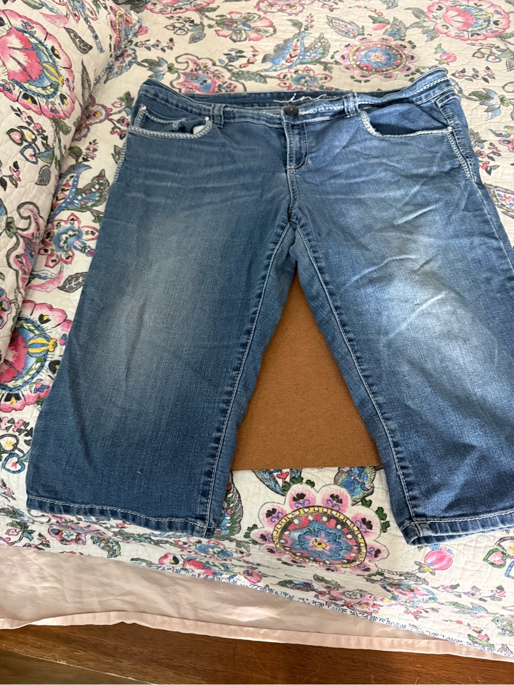 INC International Concepts Blue Denim Boyfriend Jean Shorts